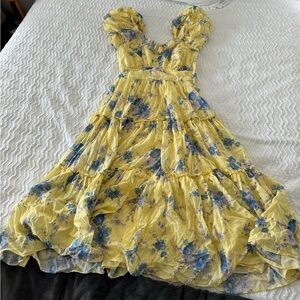 LOVESHACKFANCY Emory Floral Tiered Romantic Maxi Dress Size 2